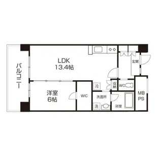 シュロスミーナ晩翠通【4階】の間取り