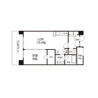 シュロスミーナ晩翠通【14階】の間取り