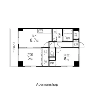 グレースプレジオ【502号室】の間取り