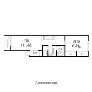 PEACEFUL LIFE 泉中央【102号室】の間取り