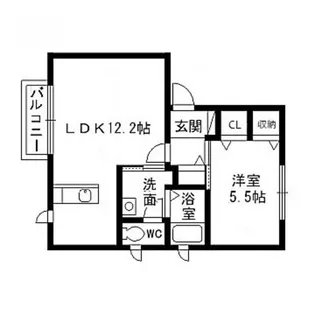 グランヒル将監【102号室】の間取り