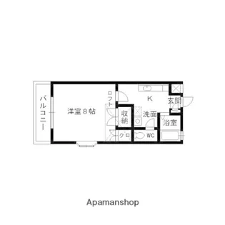 コテージ山の寺【101号室】の間取り