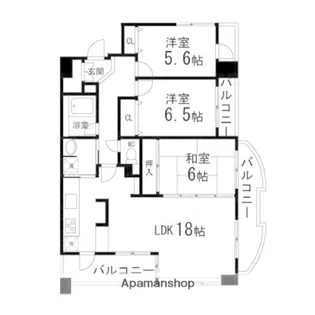 アルティレット泉中央【101号室】の間取り