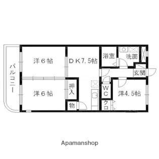 ジュールガーデン【301号室】の間取り