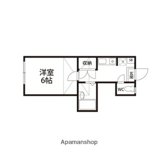 パレス中山【104号室】の間取り