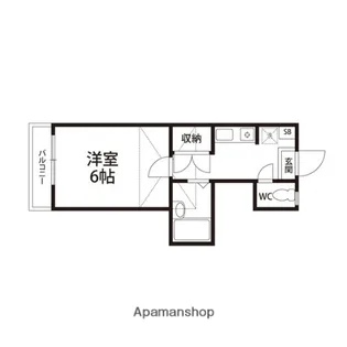 パレス中山【206号室】の間取り