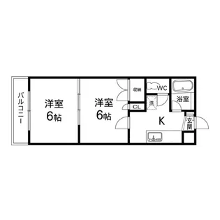 ネオパレス台原【405号室】の間取り
