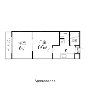 ネオパレス台原【102号室】の間取り