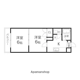 ネオパレス台原【305号室】の間取り
