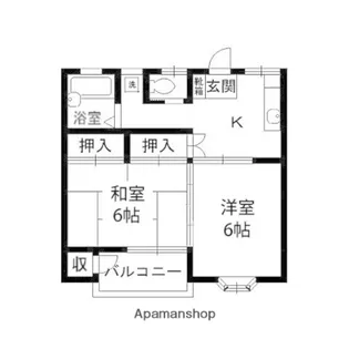 ノーブルハイツK【202号室】の間取り