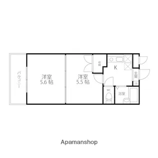 2Kの間取り画像