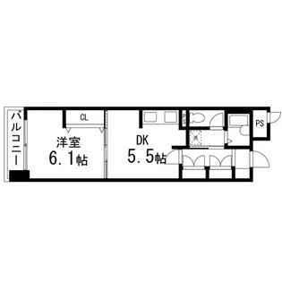 プリミエール高松【110号室】の間取り