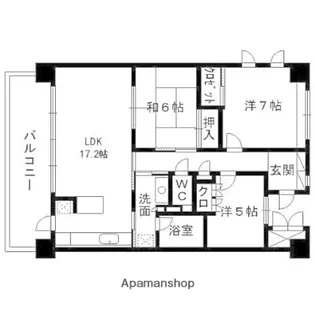 仙台中山ヒルズ【0607号室】の間取り