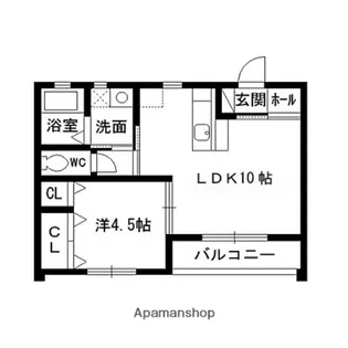 ブエナスエルテ【102号室】の間取り