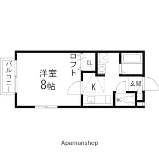 ニューパセオ泉中央【106号室】の間取り