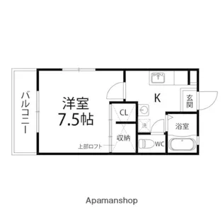 エミネンスB【206号室】の間取り