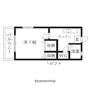 アブニールⅡ【212号室】の間取り