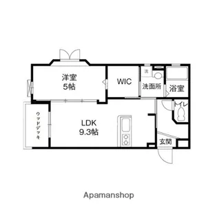 ヴィラ フィレーチェ【102号室】の間取り
