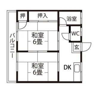 シティーハイム山の寺【203号室】の間取り