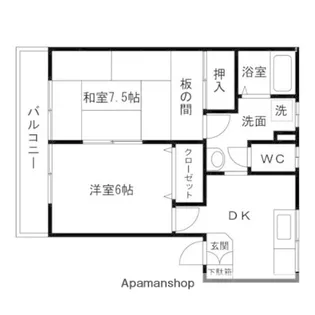 ハイツPOFF【106号室】の間取り