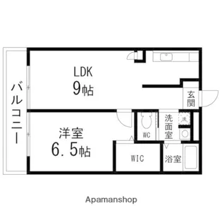 パーティアム白水沢【202号室】の間取り