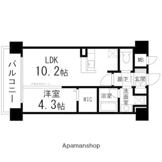 AXIA泉中央【405号室】の間取り
