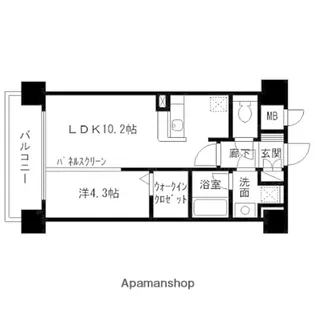 AXIA泉中央【505号室】の間取り