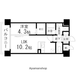 AXIA泉中央【608号室】の間取り