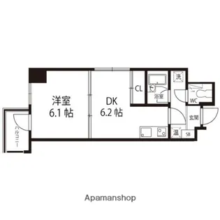 エクセルメトロⅠ【201号室】の間取り