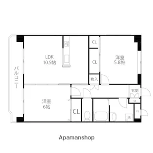 S・K・Y2【502号室】の間取り