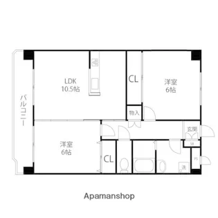 S・K・Y2【402号室】の間取り