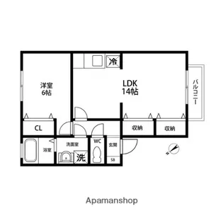 コーポみずほ台【203号室】の間取り
