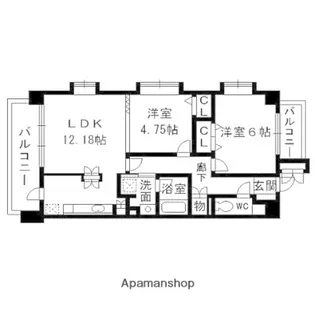 グレースプレジオⅢ【702号室】の間取り