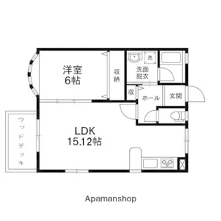 ウッディランド参番館【101号室】の間取り