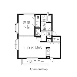 アルカディア・Ⅰ【105号室】の間取り