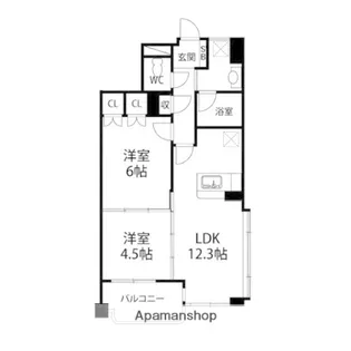 リゾルジェ泉中央【401号室】の間取り