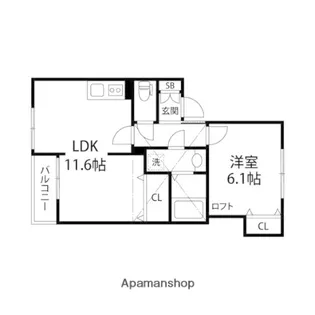 コンフォート・ブラウニー【203号室】の間取り
