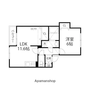 コンフォート・ブラウニー【202号室】の間取り
