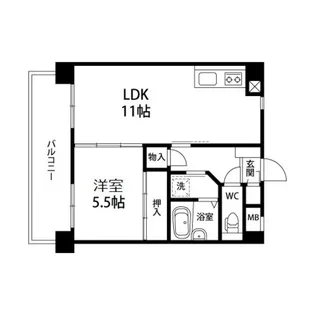 ロイヤルシティ大和【304号室】の間取り