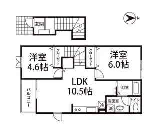 VIVACE雷神C棟【2階】の間取り