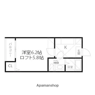 マインハイム北仙台【102号室】の間取り