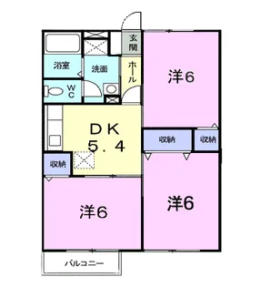 セブンピーク吉岡【1階】の間取り