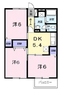 セブンピーク吉岡【2階】の間取り
