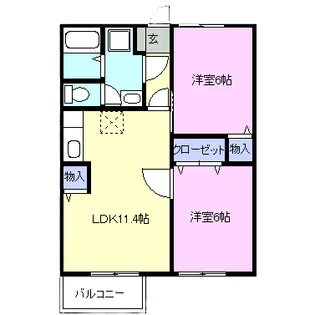 セブンピーク吉岡【2階】の間取り