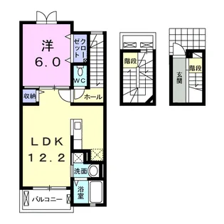 ノベルティーあさひ B【3階】の間取り