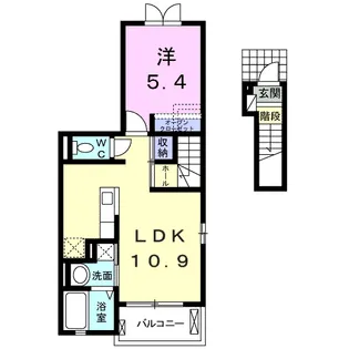 ノベルティーあさひ A【2階】の間取り