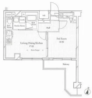 フィットエル仙台一番町【14階】の間取り