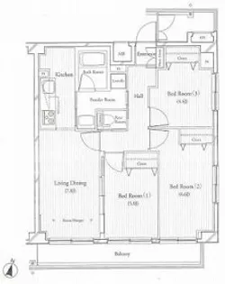 フィットエル仙台一番町【14階】の間取り