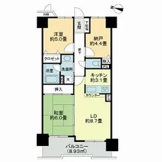 ライオンズマンション広瀬通【13階】の間取り