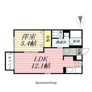 ヴェルドミール川平【1階】の間取り